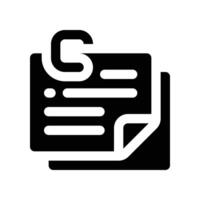 sticky note icon. glyph icon for your website, mobile, presentation, and logo design. vector