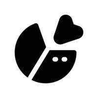 pie chart icon. glyph icon for your website, mobile, presentation, and logo design. vector