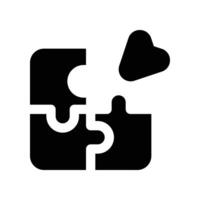puzzle icon. glyph icon for your website, mobile, presentation, and logo design. vector