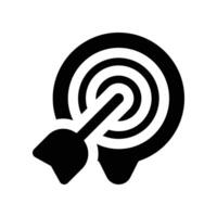 target icon. glyph icon for your website, mobile, presentation, and logo design. vector
