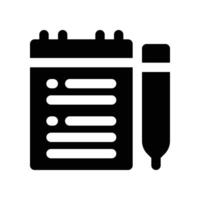 notebook icon. glyph icon for your website, mobile, presentation, and logo design. vector