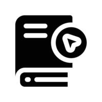 guide book icon. glyph icon for your website, mobile, presentation, and logo design. vector