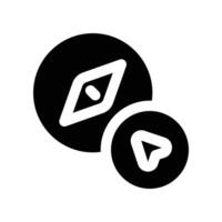 compass icon. glyph icon for your website, mobile, presentation, and logo design. vector