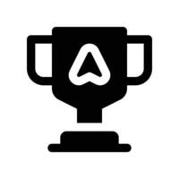 trophy icon. glyph icon for your website, mobile, presentation, and logo design. vector