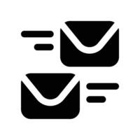 email icon. glyph icon for your website, mobile, presentation, and logo design. vector