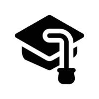graduation hat icon. glyph icon for your website, mobile, presentation, and logo design. vector