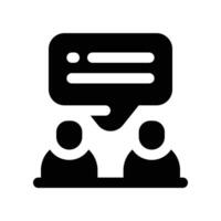 discussion icon. glyph icon for your website, mobile, presentation, and logo design. vector