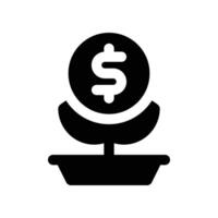 investment icon. glyph icon for your website, mobile, presentation, and logo design. vector