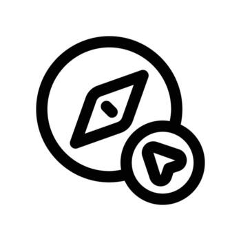 compass icon. line icon for your website, mobile, presentation, and logo design. vector