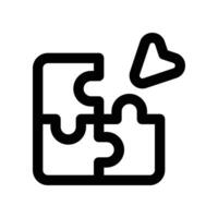 puzzle icon. line icon for your website, mobile, presentation, and logo design. vector