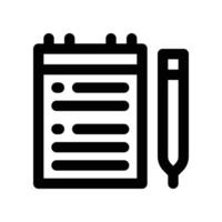 notebook icon. line icon for your website, mobile, presentation, and logo design. vector