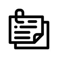 sticky note icon. line icon for your website, mobile, presentation, and logo design. vector