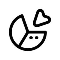 pie chart icon. line icon for your website, mobile, presentation, and logo design. vector