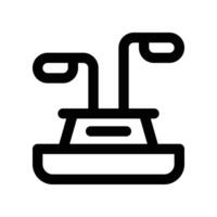 microphone icon. line icon for your website, mobile, presentation, and logo design. vector