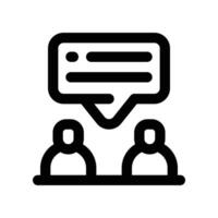 discussion icon. line icon for your website, mobile, presentation, and logo design. vector