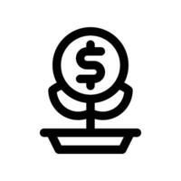 investment icon. line icon for your website, mobile, presentation, and logo design. vector