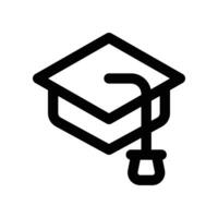 graduation hat icon. line icon for your website, mobile, presentation, and logo design. vector
