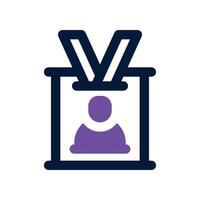 id card icon. dual tone icon for your website, mobile, presentation, and logo design. vector