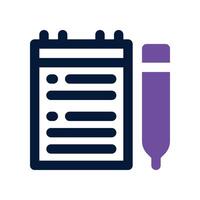 notebook icon. dual tone icon for your website, mobile, presentation, and logo design. vector