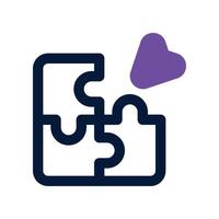 puzzle icon. dual tone icon for your website, mobile, presentation, and logo design. vector