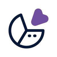 pie chart icon. dual tone icon for your website, mobile, presentation, and logo design. vector