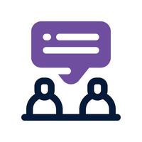 discussion icon. dual tone icon for your website, mobile, presentation, and logo design. vector