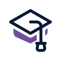 graduation hat icon. dual tone icon for your website, mobile, presentation, and logo design. vector