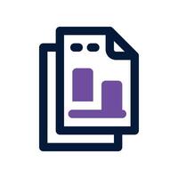 report icon. dual tone icon for your website, mobile, presentation, and logo design. vector