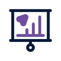 statistic icon. dual tone icon for your website, mobile, presentation, and logo design. vector