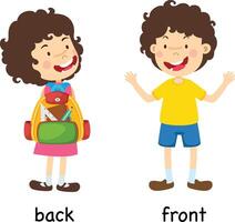 Opposite front and back illustration vector