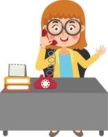 Support call center people working vector