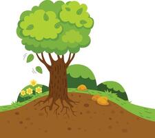 illustration of tree on white background vector
