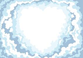 sky with clouds on white background illustration vector