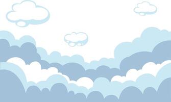 sky with clouds on white background illustration vector