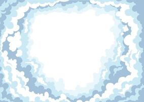 sky with clouds on white background illustration vector