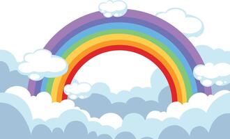 sky with clouds on white background illustration vector