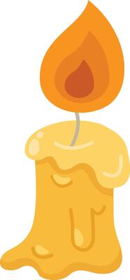 illustration halloween candle symbol