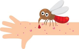 Mosquito bite white on background vector