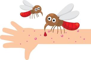 Mosquito bite white on background vector