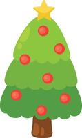 illustration of x mas tree white on background vector