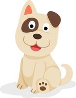 Happy dog illustration on the white background vector