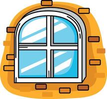 illustration of window outline white on background vector