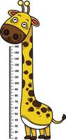 Meter wall with giraffe illustration vector