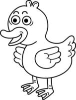 illustration of duck outline white on background vector