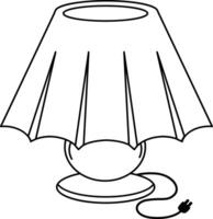 illustration of colorful lamp outline white on background vector