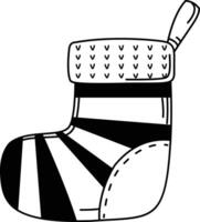 illustration of colorful sock outline white on background vector