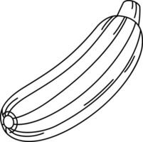 illustration of colorful zucchini outline white on background vector