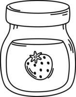 illustration of jam outline white on background vector