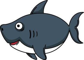illustration of shark outline white on background vector