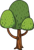 illustration of tree outline white on background vector